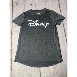 Disney Womens Graphic T Shirt Dark Gray Short Sleeve Crew Neck Casual Top Size M